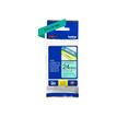 4977766692434-Brother TZe751 - Ruban d'étiquettes auto-adhésives - 1 rouleau (24 mm x 8 m) - fond vert écritu-Avant-2