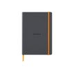 RHODIA Rhodiarama - Carnet souple A5 - 160 pages - pointillés - titane