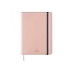 3108724521263-Oberthur Carmen - Carnet de notes souple A6 - ligné - rose poudré-Avant-1