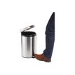 4005546301969-Durable - Poubelle à pédale 5L - acier inoxydable-Angle gauche-2