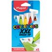 Maped Color'Peps Brush Tip - Pack de 5 feutres XXL