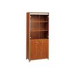 3483601403253-Gautier office MAMBO - Bibliothèque - 4 portes - 80x46x187 cm - gris. bois poirier-Angle gauche-0