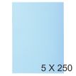 Exacompta Super 60 - 5 Paquets de 250 Sous-chemises - 60 gr - bleu clair