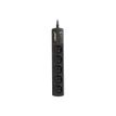 3700085612958-INFOSEC S5 Black Line II - Multiprise parafoudre 5 prises - parasurtenseur 2500 W-Avant-0