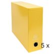 Exacompta Iderama - 5 Boîtes de transfert - dos 90 mm - jaune