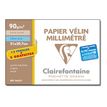 Clairefontaine - Pochette papier millimétré - 15 feuilles - A4 - 90 gr