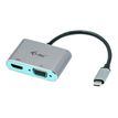 8595611702778-i-Tec - Adaptateur vidéo - USB-C mâle pour HD-15 (VGA), HDMI femelle - 15 cm - gris sidéral - -Angle droit-0