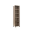 Colonne bibliothèque MAMBO - L42 x H187 x P46 - 4 étagères - Chêne/chocolat