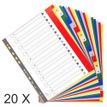 3130632000905-Exacompta - Pack de 20 intercalaires 20 positions alphabétiques - A4 Maxi - couleurs assorties--0
