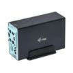 8595611702525-i-Tec MySafe - Boitier externe pour 2 disques dur 3.5" - 2 Canal - gris, bleu-Angle gauche-1