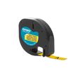 5411313912020-Dymo LetraTAG - Ruban d'étiquettes plastique auto-adhésives - 1 rouleau (12 mm x 4 m) - fond jaune é--1