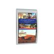 Présentoir mural Quick Fit pour documents 24 x 32 cm paysage - 4 compartiments - anthracite/transparent