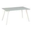 3483600495365-Bureau SUNDAY - 160 cm - Pieds trapèze - Verre-Angle gauche-0