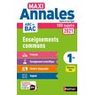 Maxi Annales ABC du BAC 2021 Enseignements communs 1re - Corrigé