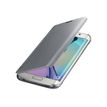 Samsung Clear View Cover EF-ZG925B - Protection à rabat pour Galaxy S6 edge - argenté