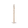 3660141260212-Porte-manteau en bois naturel avec porte parapluie EASYCLOTH - blanc-Angle gauche-0