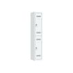 Vestiaire multicases - 1 colonne - 2 portes - 180 x 30 x 50 cm - gris/gris