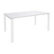 Bureau simple IRIS - L120 cm - Pieds blanc - plateau Blanc perle