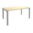 Bureau simple IRIS - L160 cm - Pieds aluminium - plateau imitation Erable