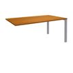 0404000121398-Bureau simple IRIS - L160 cm - Plan suivant - Pieds aluminium - plateau imitation Merisier--0