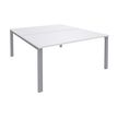 0404000121596-Bureau Bench IRIS - L120 cm - Plan de départ - Pieds aluminium - plateau Blanc perle--0