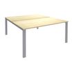Bureau Bench IRIS - L120 cm - Plan de départ - Pieds aluminium - plateau imitation Erable