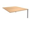 0404000122210-Bureau Bench IRIS - L140 cm - Plan suivant - Pieds aluminium - plateau imitation Hêtre--0