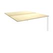 Bureau Bench IRIS - L140 cm - Plan suivant - Pieds blanc - plateau imitation Erable
