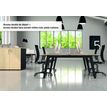 3253310162839-Bureau double STEELY - L180 cm - Double face Depart - Pieds blanc - plateau imitation Hêtre--3