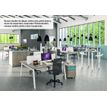 3253310162839-Bureau double STEELY - L180 cm - Double face Depart - Pieds blanc - plateau imitation Hêtre--4