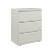 3700339844371-Crédence métallique monobloc -  3 tiroirs - H102 x L80 x P48 cm - gris clair--0