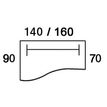3253310150324-Bureau droit IDRA - Vague à gauche - L140 cm - Pieds anthracite - plateau imitation Erable--1