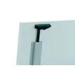 3253310160477-Table de réunion abattantes angle à gauche - L200 x P80 cm - pied blanc - plateau imitation hêtre--2