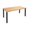 Bureau droit EXPRIM - L140 cm - Plateau imitation Hêtre - Pieds carbone