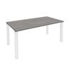 Bureau droit EXPRIM - L120 cm - Plateau imitation Chêne gris - Pieds blanc