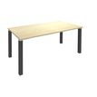 Bureau droit EXPRIM - L140 cm - Plateau imitation Erable - Pieds carbone