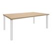 Bureau EXPRIM Manager - L200 x P100 x H72,5 cm - Plateau imitation chêne clair - Pieds blanc