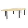 Table de réunion ovale - L280 cm - pieds exprim carbone - Plateau imitation érable 