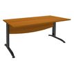 2012348122816-Bureau droit IDRA - L160 cm - Pieds anthracite - plateau imitation Merisier--0