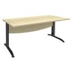 Bureau droit IDRA - L120 cm - Pieds anthracite - plateau imitation Erable
