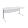 3253310150652-Bureau droit IDRA - Vague à droite - L160 cm - Pieds blancs - plateau Blanc--0