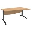 3253310149830-Bureau droit IDRA - Vague à droite - L140 cm - Pieds anthracite - Plateau imitation Hêtre--0