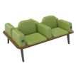 3253310179585-Banquette ILO - 4 places L172xP114cm -  carbone - structure noyer - tissu kiwi--0