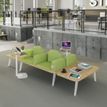 3253310179400-Banquette ILO - 2 places L172xP67cm -  carbone - structure chêne clair - tissu kiwi--1