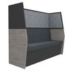 3253310170063-Banquette acoustique IN'TEAM - L170 x H 150 x P170 cm - 3 places - structure chêne gris et carbone - pan--0