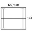 0404000121824-Bureau Bench IRIS - L160 cm - Plan de départ - Pieds blanc - plateau Blanc perle--2