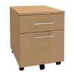 Caisson mobile IRIS - L43 x H56 x P60 cm - 2 tiroirs - imitation Hêtre