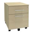 Caisson mobile IRIS - L43 x H56 x P60 cm - 2 tiroirs - imitation Erable