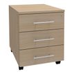 3253310145887-Caisson mobile EXPRIM/LOFTER/LEVEL - L43 x H56 x P60 cm - 3 tiroirs - Imitation Chêne clair--0