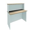 3253310151246-Banque d'accueil LUMINA - avec réhausse - L80 x H115 x P80 cm - Bande translucide Blanche - Finition c--0